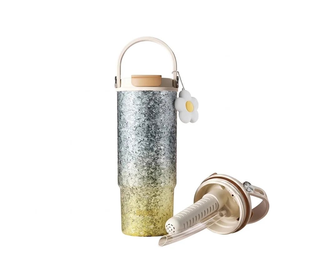 Anodized gold gradient titanium finish