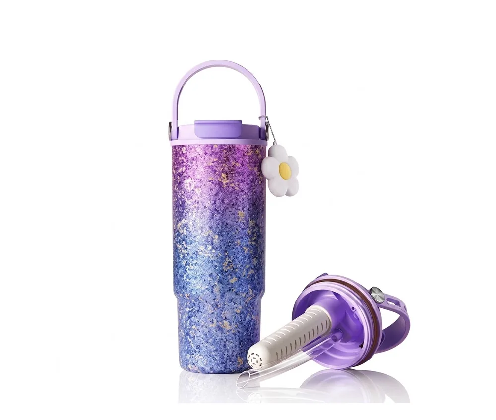 Anodized purple gradient titanium finish